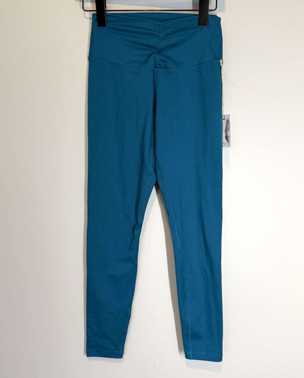 Jessica Simpson Women's Size S High Rise Ruched 7/8 Leggings Deep Lagooon NWT